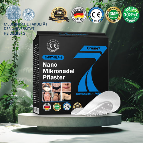 【7 Tage, um Ergebnisse zu sehen】👩⚕️Croaie® SMGT-GLP-1 Nano-Mikronadel-Pflaster(Schmerzfrei, lang anhaltend, gegen Diabetes, Fettleibigkeit und Herz-Kreislauf-Erkrankungen)
